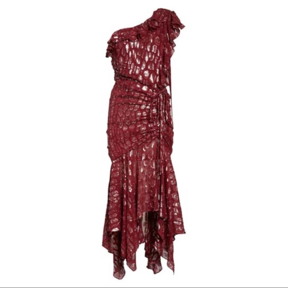 VERONICA BEARD Leighton Silk Blend 1-Shoulder Midi - Picture 6 of 9